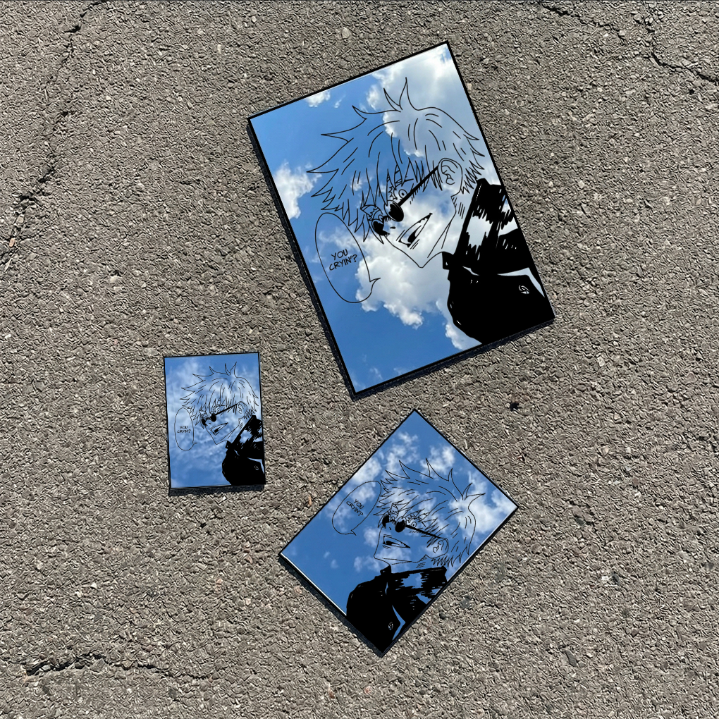 Gaming Accessories Room - Custom Design Anime Mirror Vintage Wall