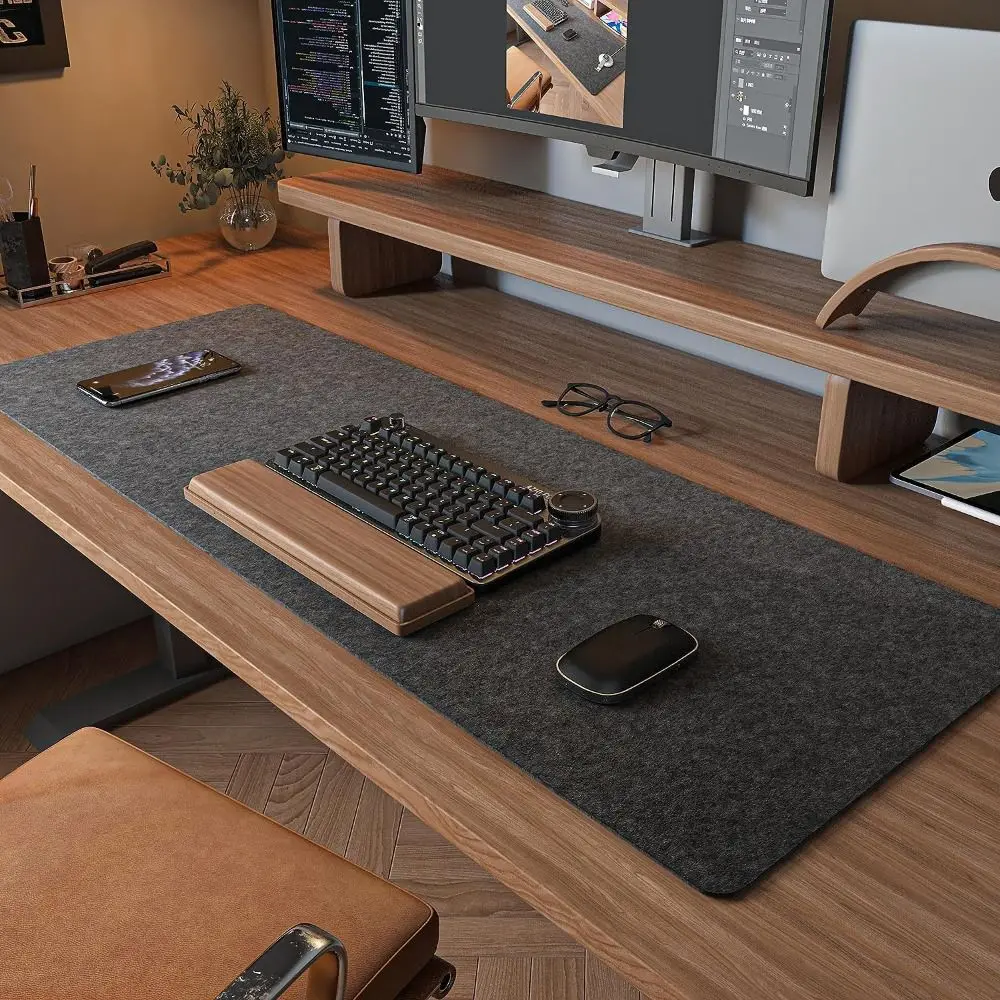 Desk Corner Mat - Cotton and Linen Rubber XXL Mouse