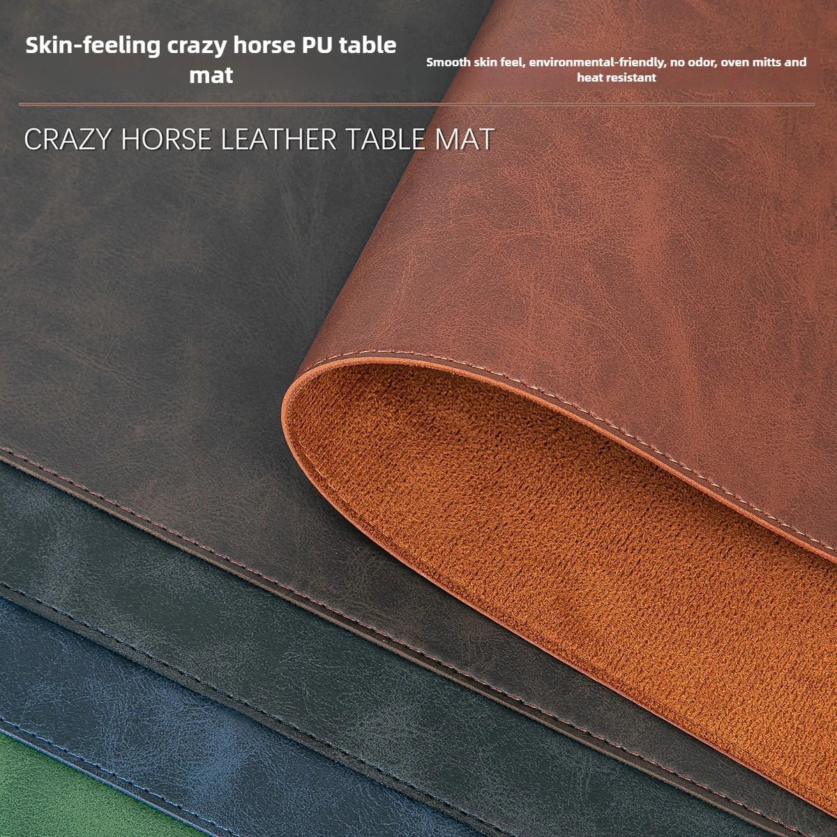 Desk Corner Mat - Desk Pad Waterproof PU Mouse Pads