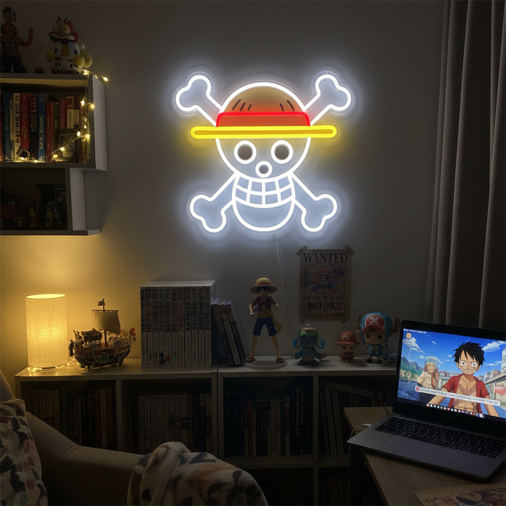 Gaming Accessories Room - Pokemon One Piece Anime Neon Sign