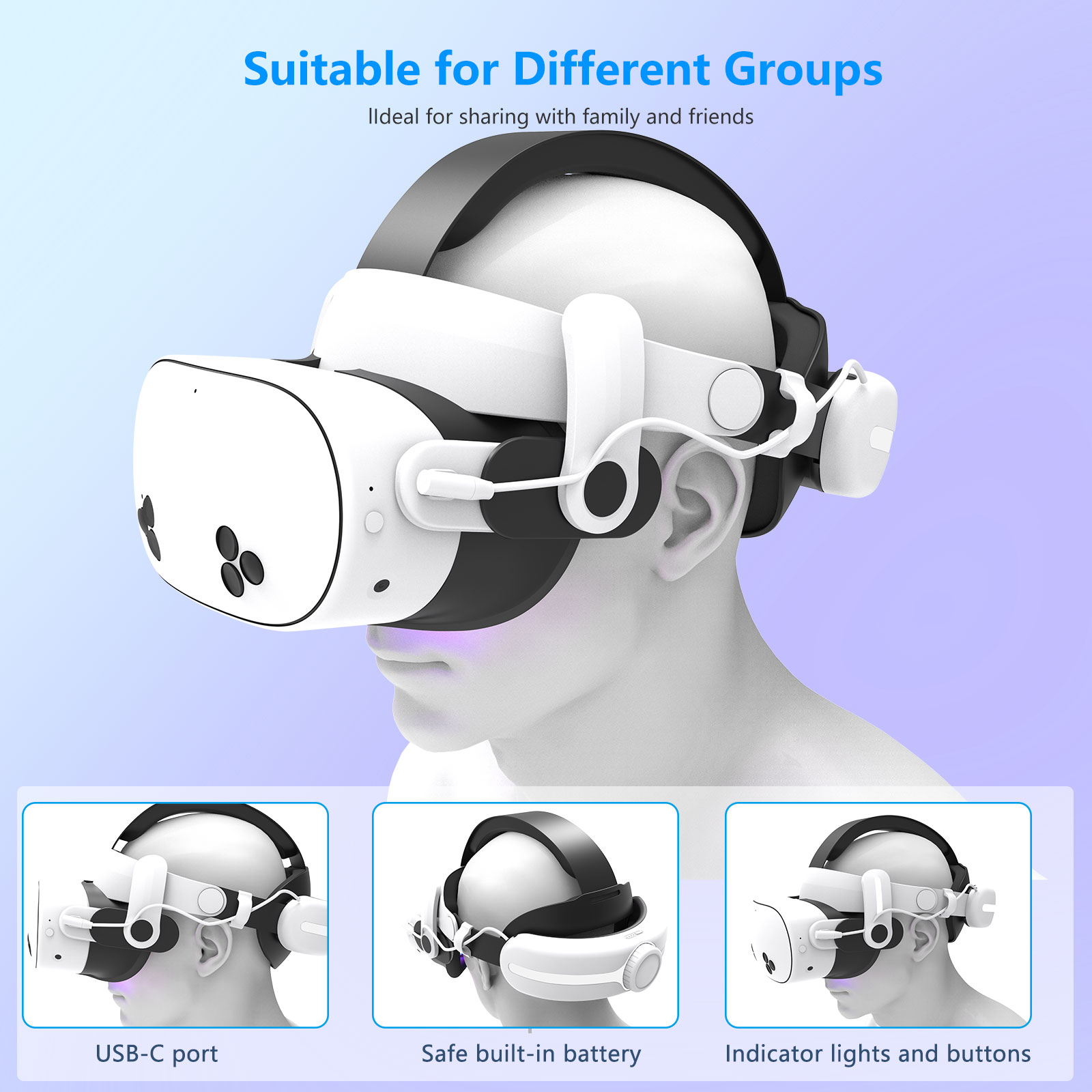 For Quest3S VR Headset 12000mA - Gaming Accessories Vr avaliação e preço