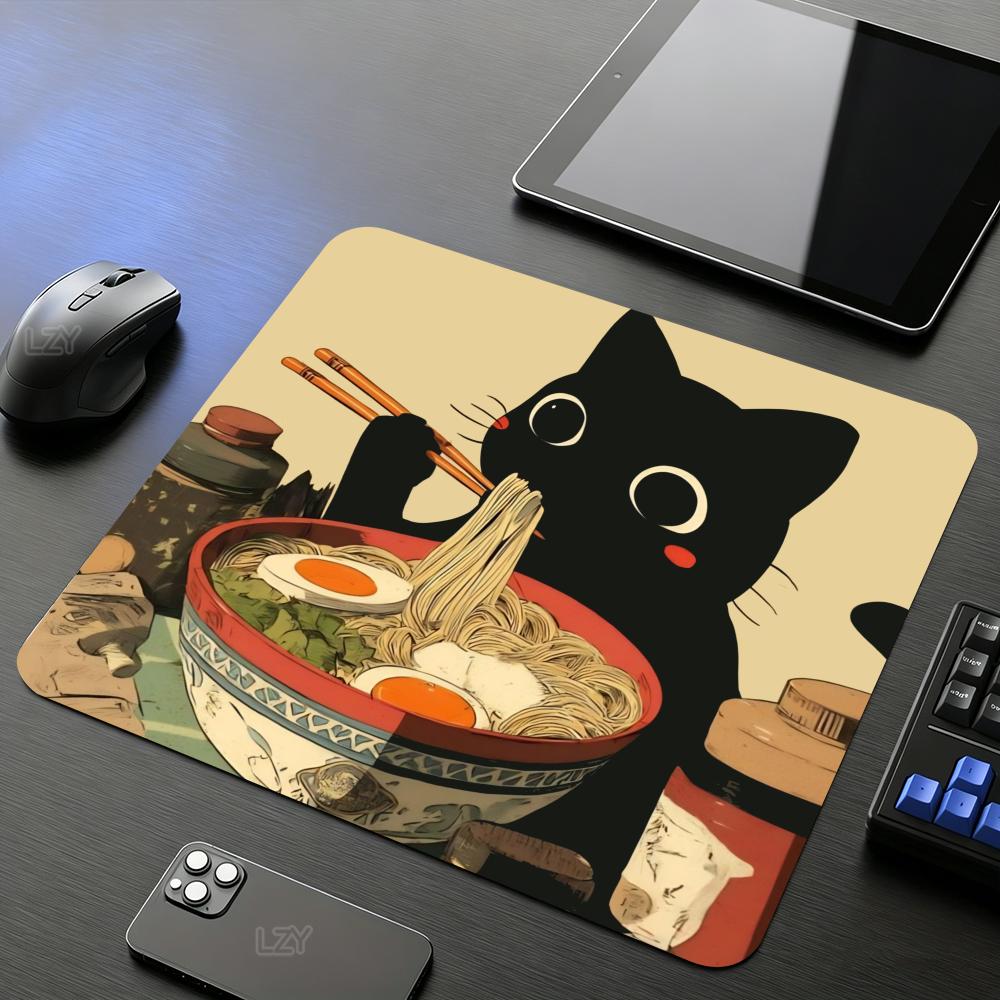 Black Cat Loves To Eat Ramen S - Gaming Accessories Shop avaliação e preço