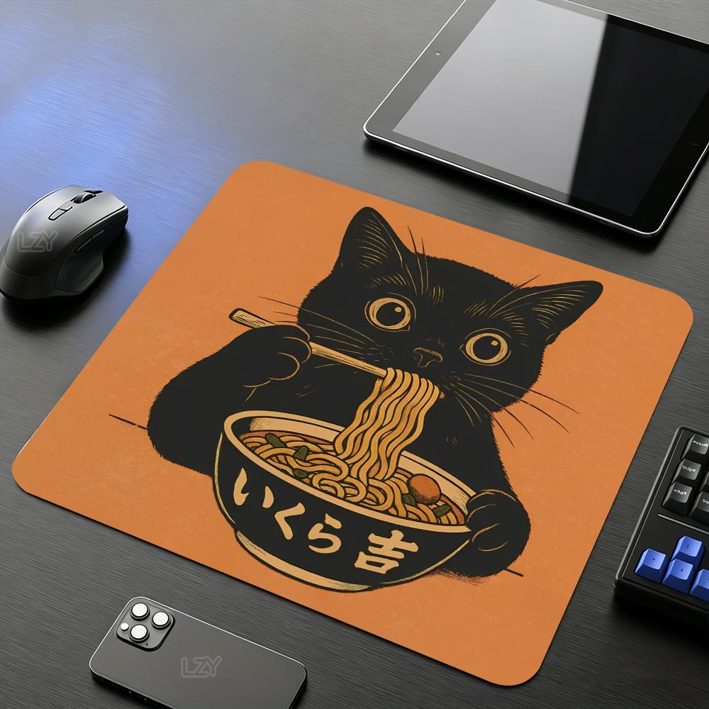 Black Cat Loves To Eat Ramen S - Gaming Accessories Shop avaliação e preço
