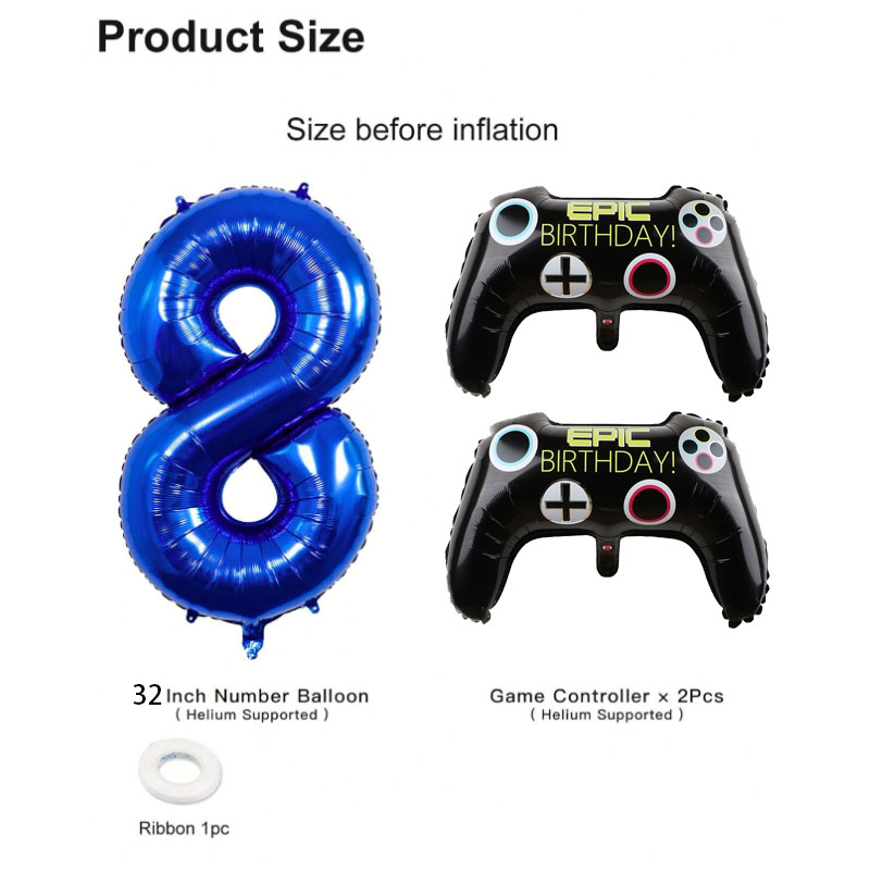 3pcs Video Game Party Supplies - Gaming Accessories Room avaliação e preço
