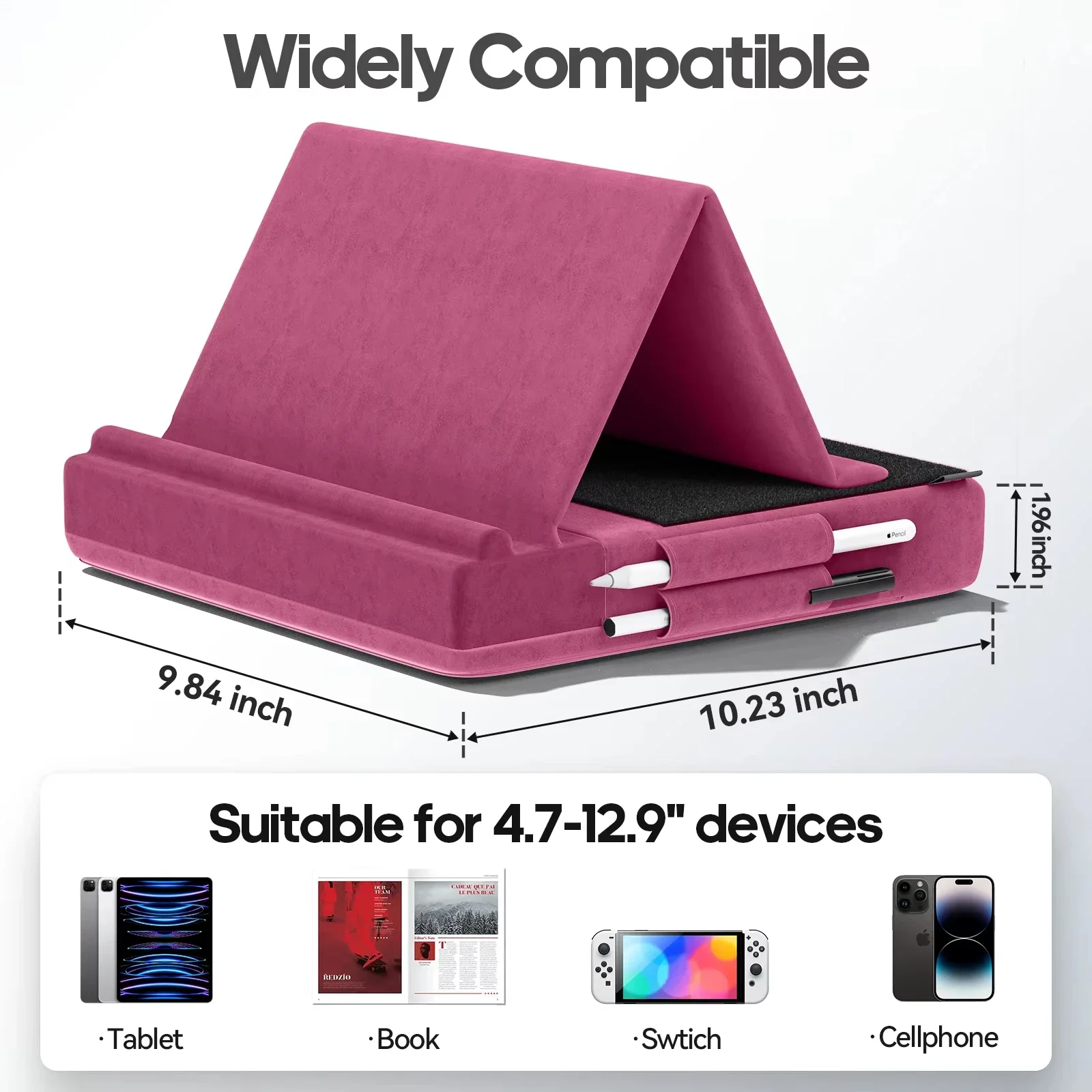 Upgraded Tablet Pillow Stand M - Desk Corner Mat avaliação e preço