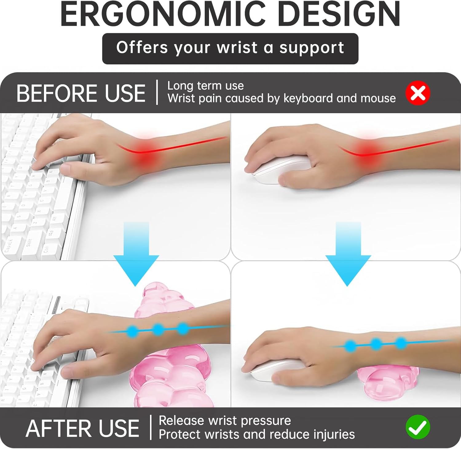 Mouse Pad with Wrist Rest, Sof - Gaming Accessories Images avaliação e preço