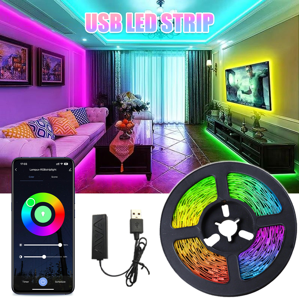RGB Led Lights Strip APP Contr - Gaming Accessories App avaliação e preço