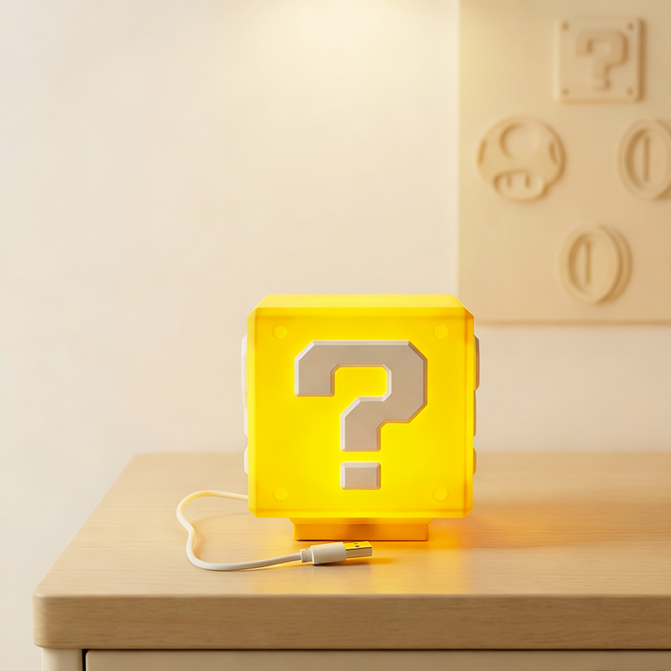 2026Question Block Lamp with S - Gaming Accessories Room avaliação e preço