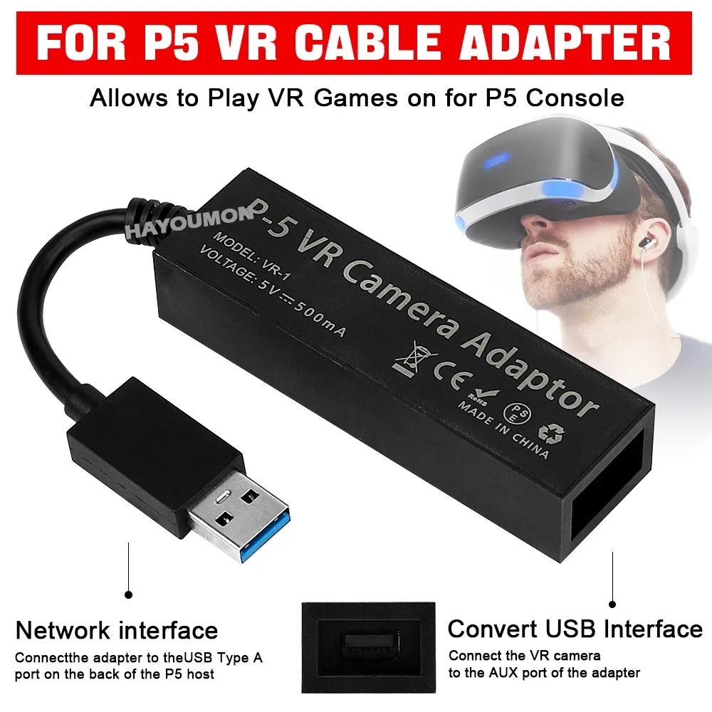 For PS5 VR Cable Adapter For P - Gaming Accessories Vr avaliação e preço