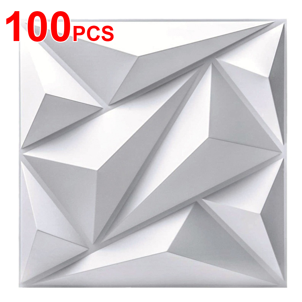 50/100Pcs 3D Wall Panel Diamon - Gaming Accessories Room avaliação e preço