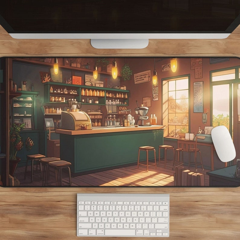 Kawaii Anime Desk Mat Coffee S - Gaming Accessories Shop avaliação e preço