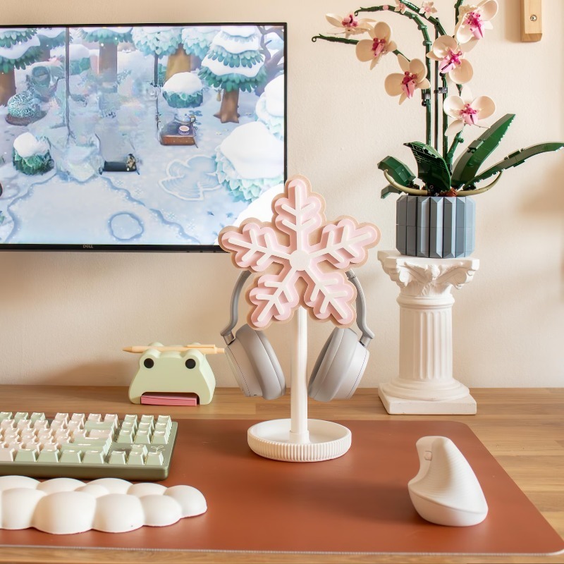 Snowflake Headphone Stand 3D P - Gaming Accessories To 3D Print avaliação e preço