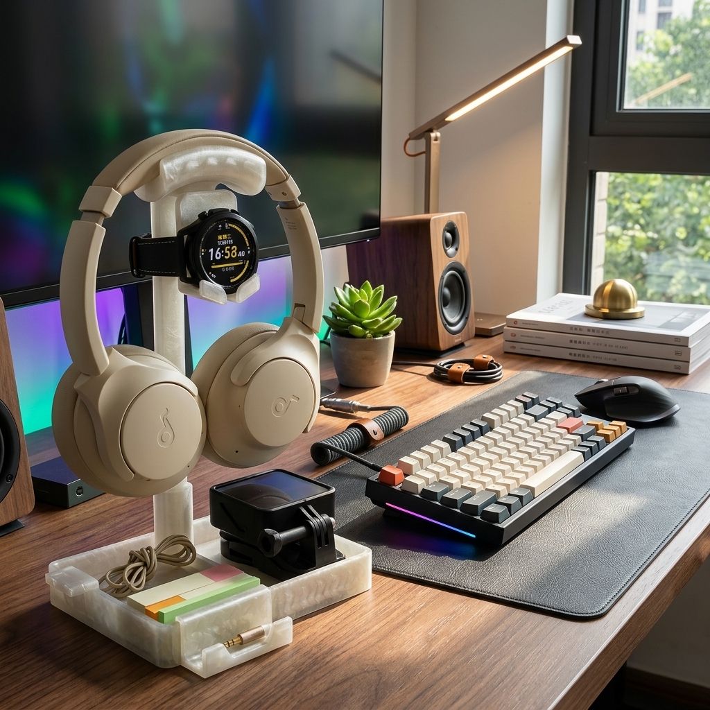 3D Printed Desktop Gaming Head - Gaming Accessories Organizer avaliação e preço