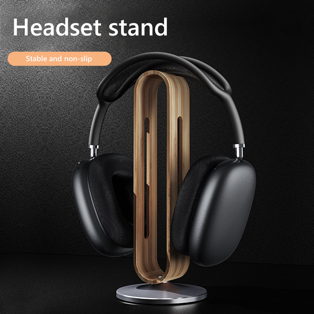Bamboo Wood Headphone Stand De - Gaming Accessories For Table avaliação e preço