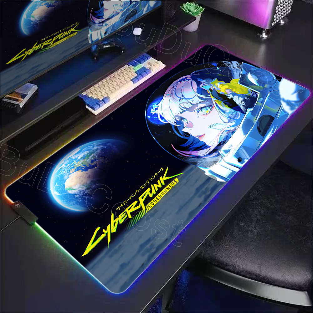 HD Anime Girl Mouse Pad RGB De - Desk Corner Mat avaliação e preço