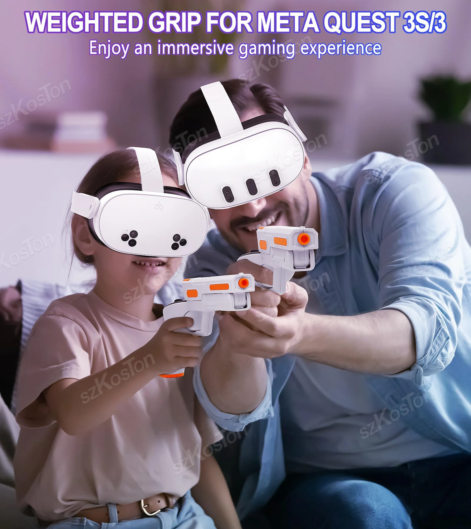 VR Gun Stock Grips for Meta Qu - Gaming Accessories Controller avaliação e preço