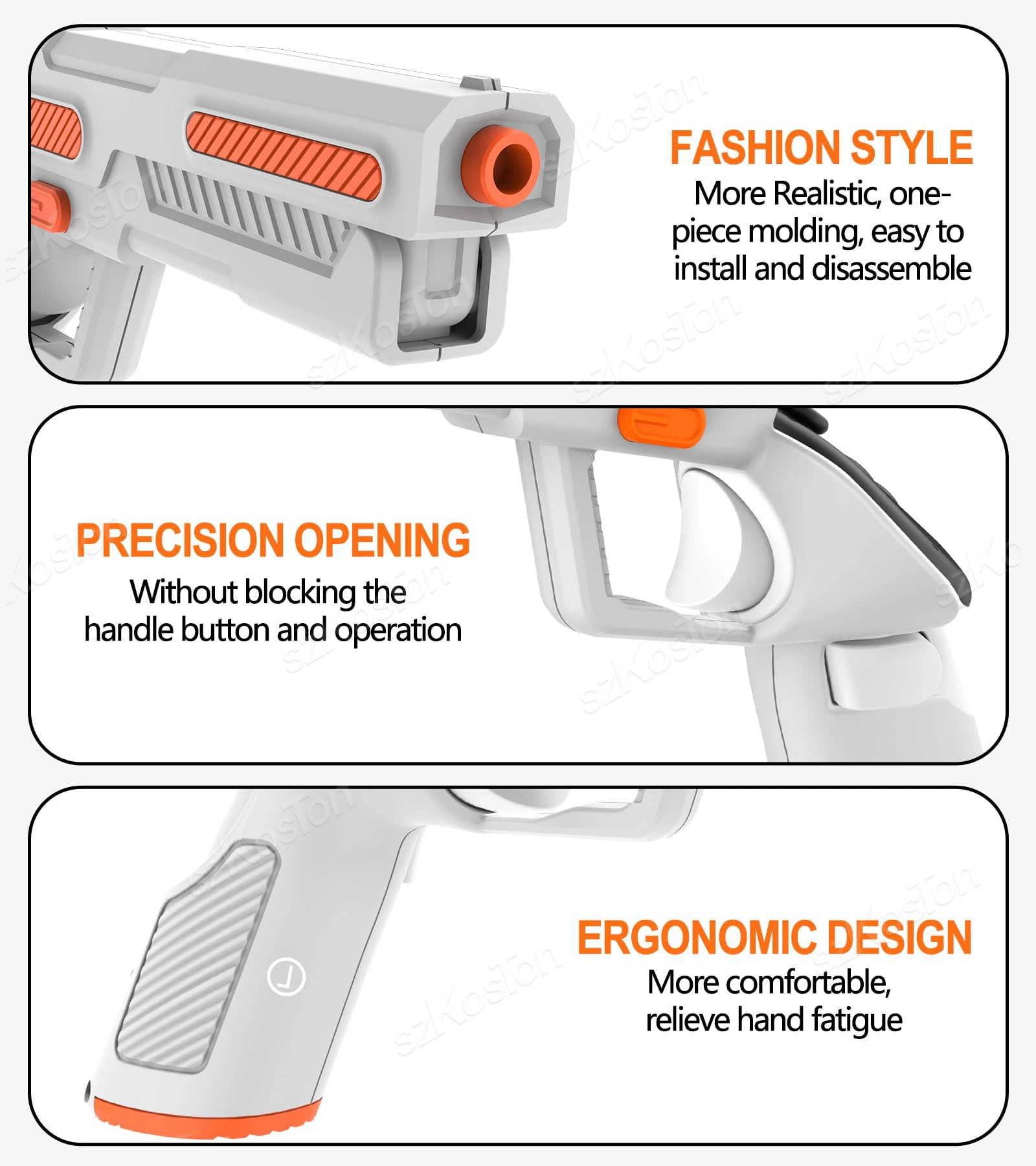 VR Gun Stock Grips for Meta Qu - Gaming Accessories Controller avaliação e preço