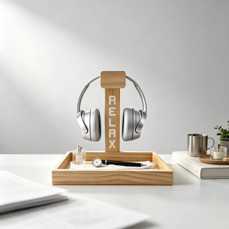Wooden Gaming Headset Stand, D - Gaming Accessories Organizer avaliação e preço