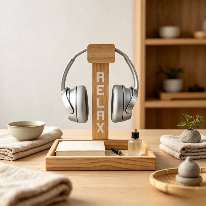 Wooden Gaming Headset Stand, D - Gaming Accessories Organizer avaliação e preço
