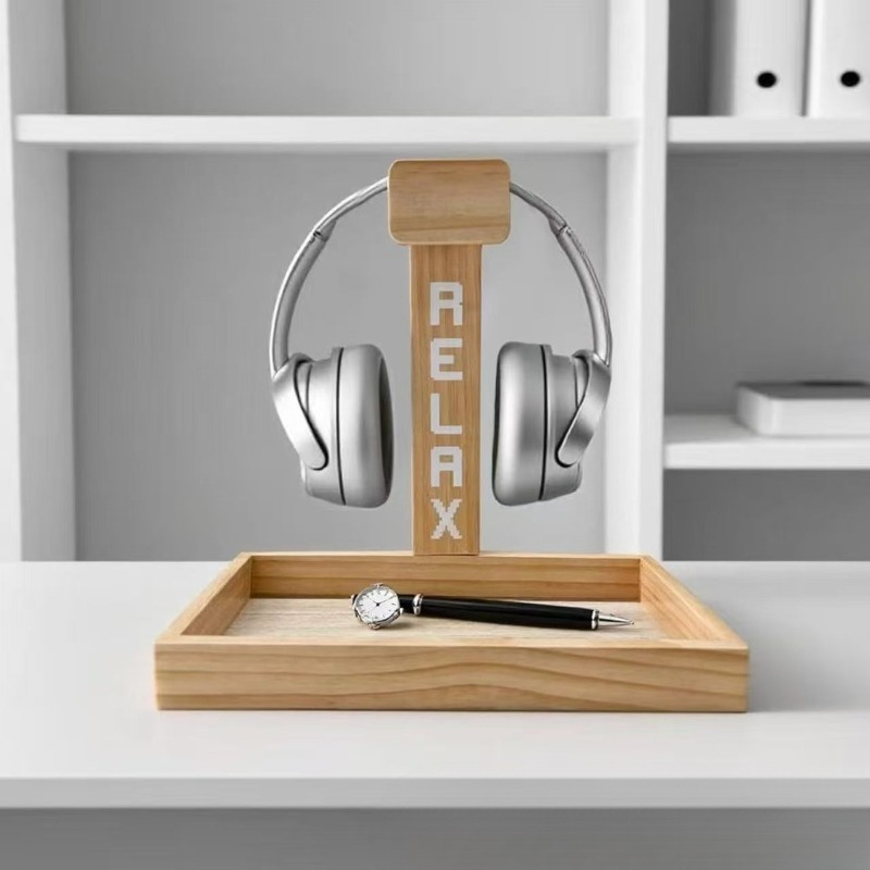 Wooden Gaming Headset Stand, D - Gaming Accessories Organizer avaliação e preço