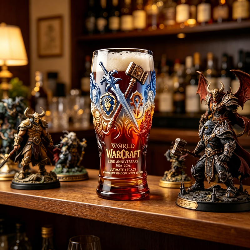 World of Warcraft Themed Glass - Gaming Accessories Room avaliação e preço