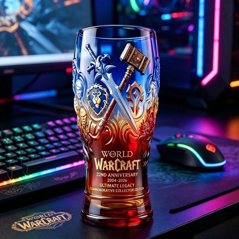 World of Warcraft Themed Glass - Gaming Accessories Room avaliação e preço
