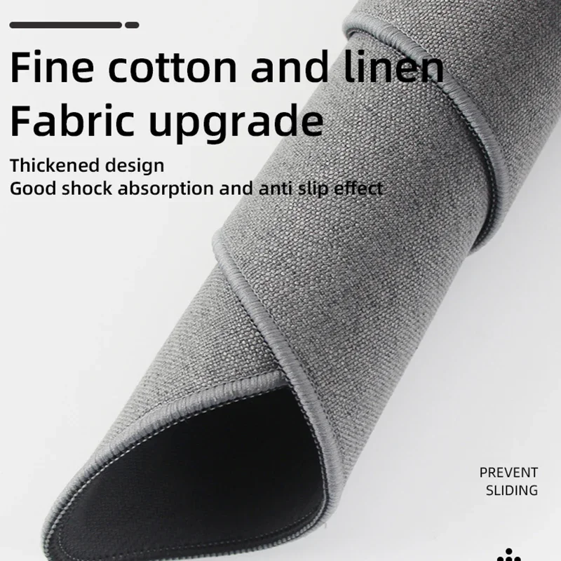 Cotton and Linen Rubber XXL Mo - Desk Corner Mat avaliação e preço