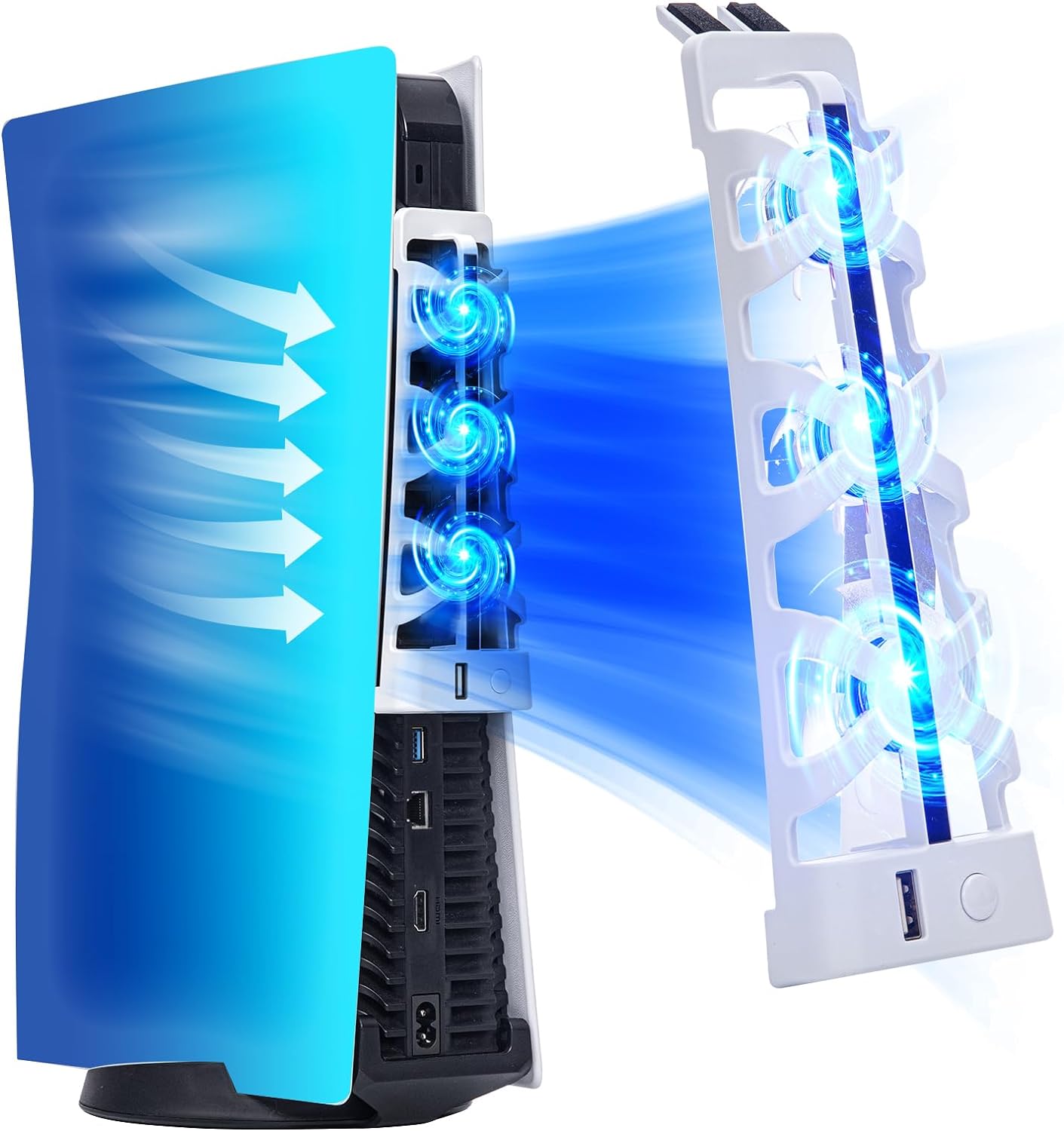 For PS5 Slient Cooling Fan wit - Gaming Accessories Led avaliação e preço