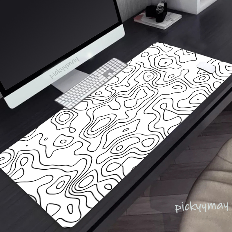 Black And White Large Mouse Pa - Desk Corner Mat avaliação e preço