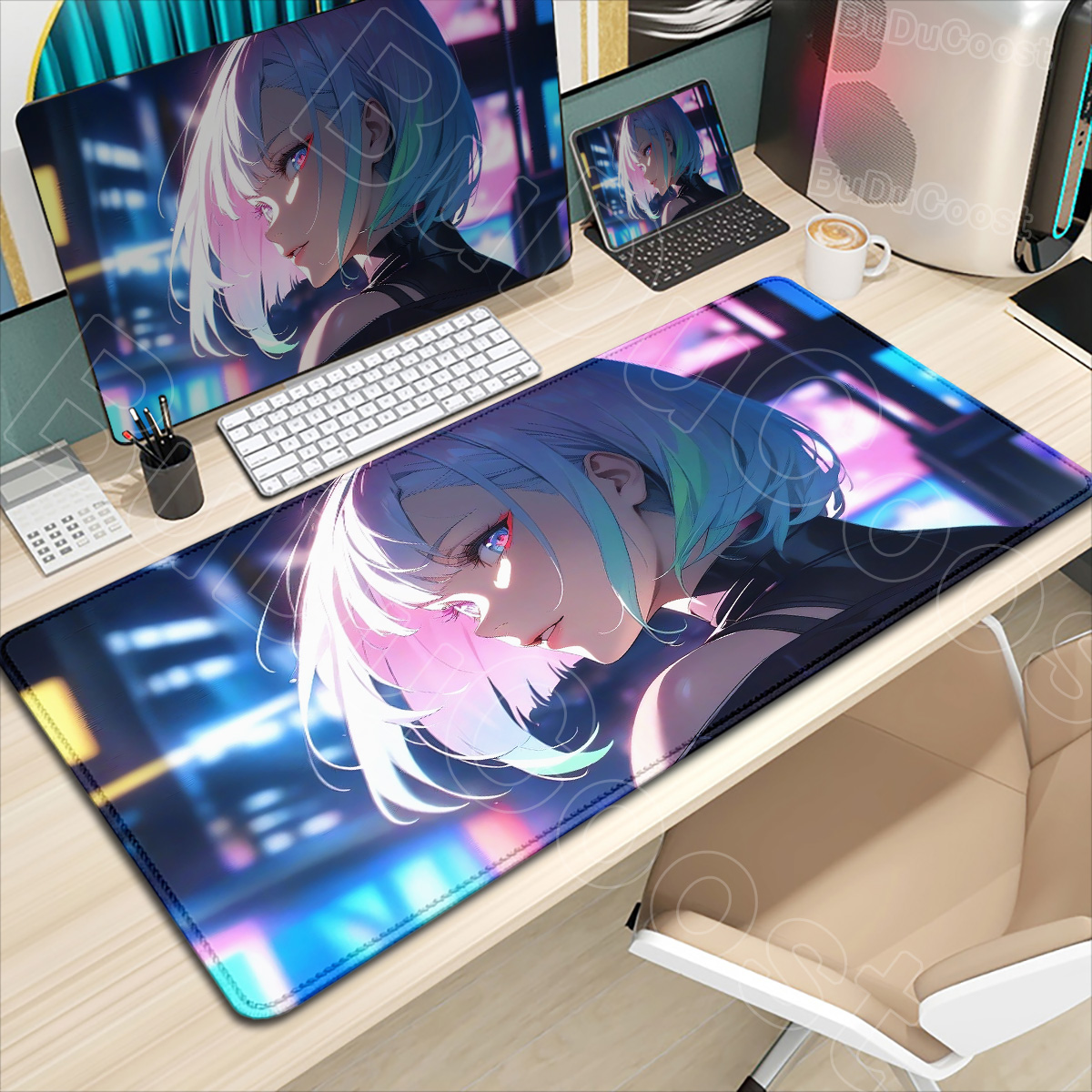 HD Printing New Wallpaper C_cy - Desk Corner Mat avaliação e preço