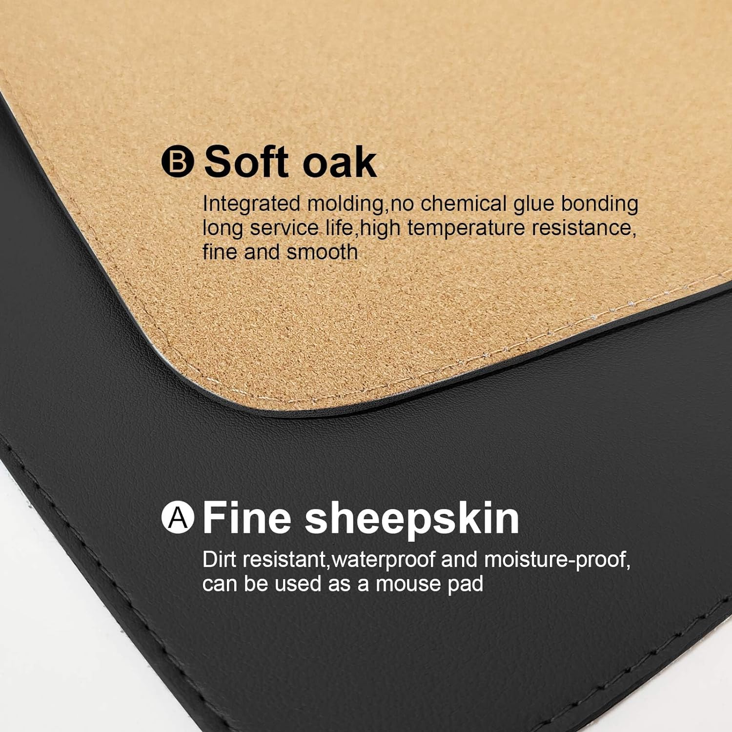 Dual Sided Desk Mat,Leather De - Desk Corner Mat avaliação e preço
