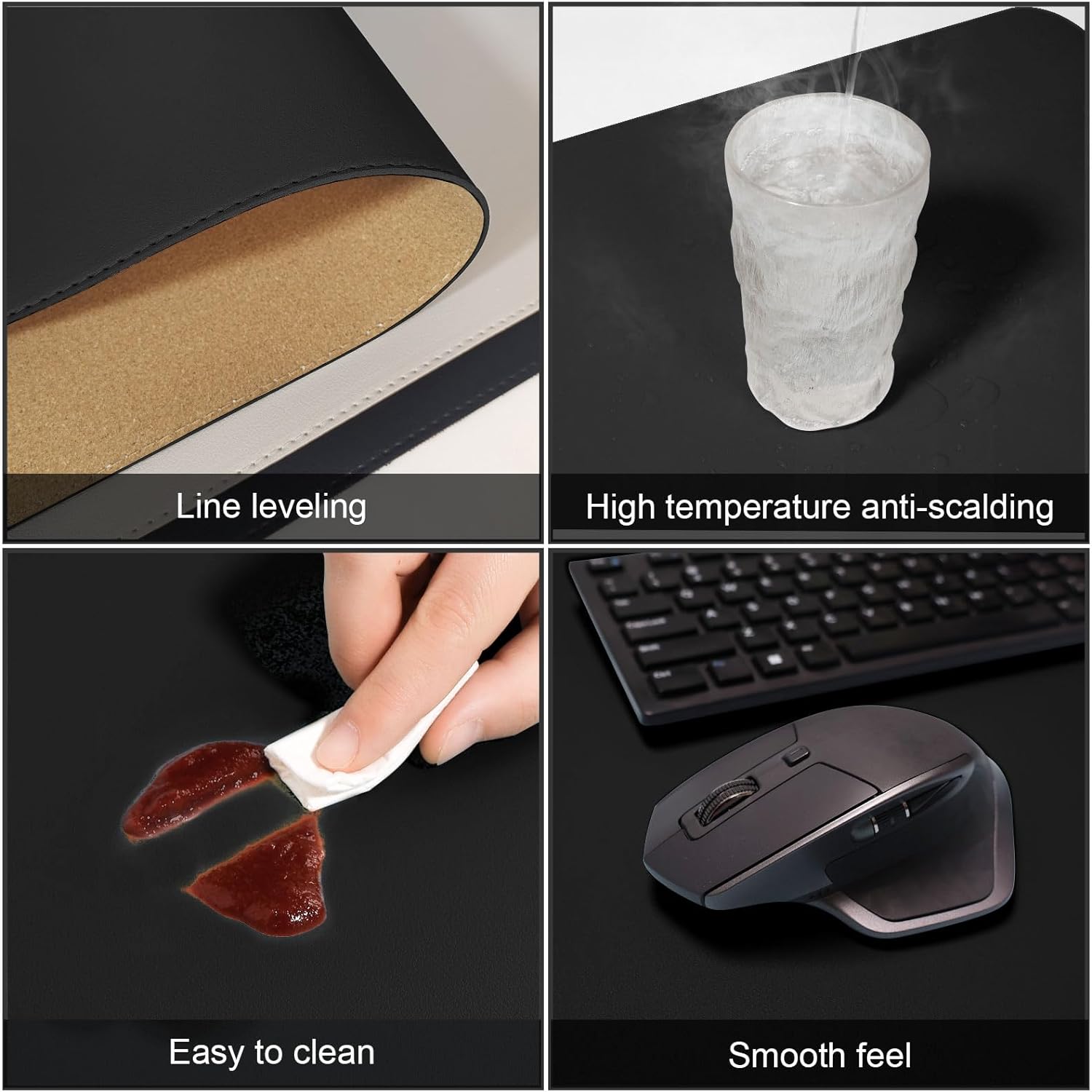 Dual Sided Desk Mat,Leather De - Desk Corner Mat avaliação e preço